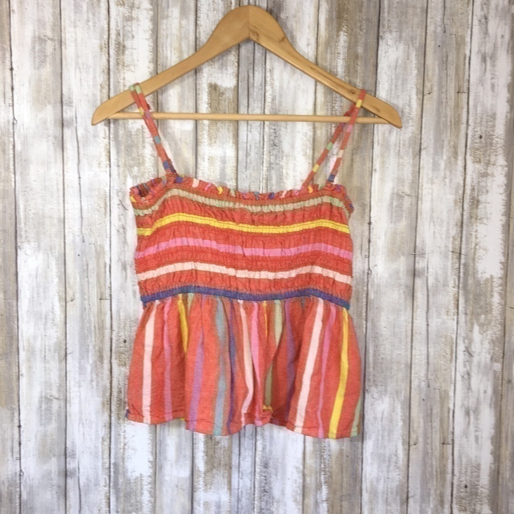 American Eagle Orange Striped Crop